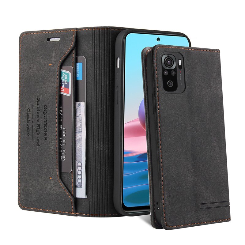 Na – Coque portefeuille magnétique en cuir pour Xiaomi, pour Redmi Note 10, Note 10 Pro, 10 Pro Max, 10S
