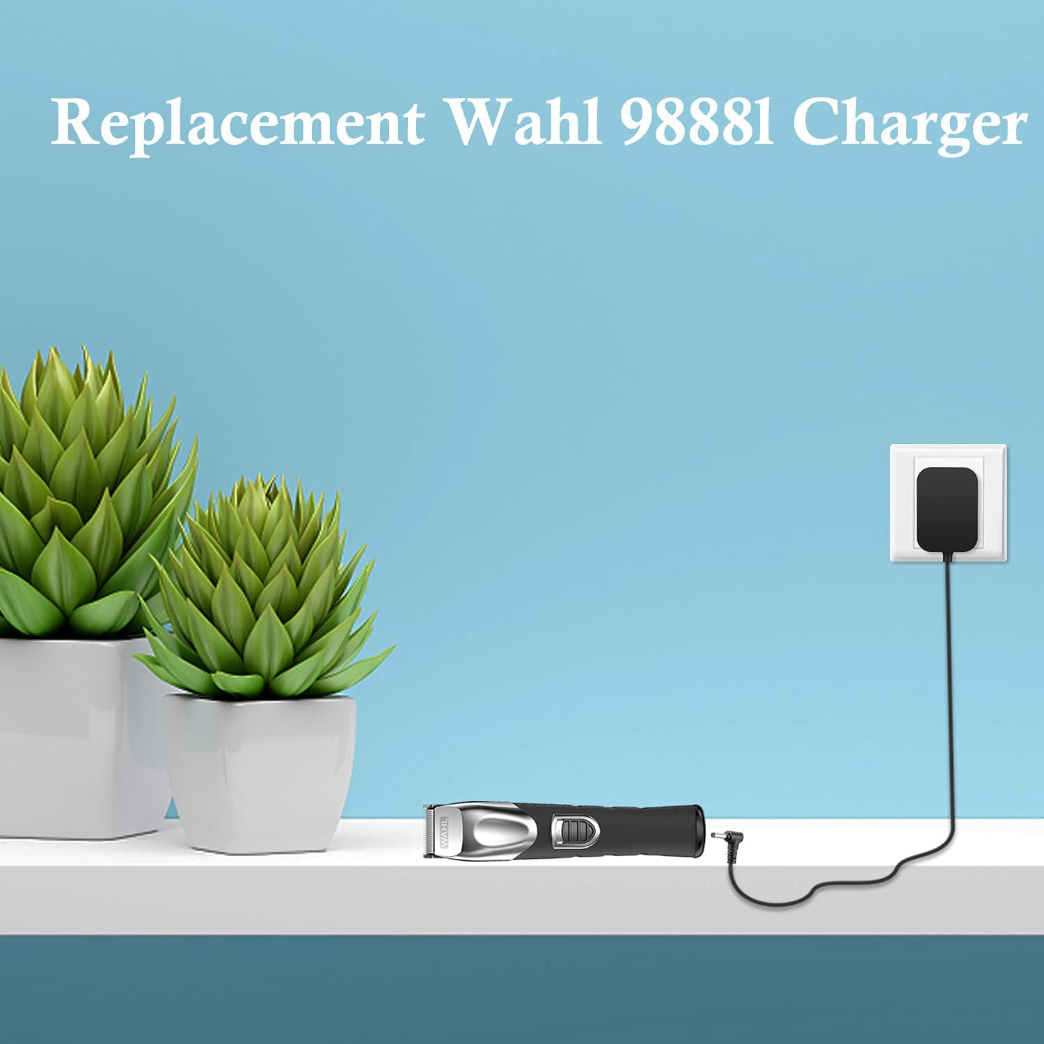 for Wahl Trimmer Charger 4V Power Cord for Wahl 9818 9818L 9888L 9916D 9918D 9685 Groomer Clipper 9854-600 9855 79600-2101 S004m