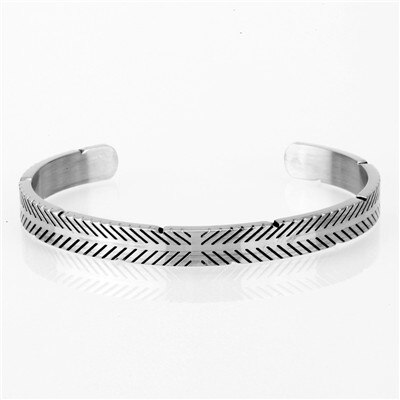 Mcllroy Bangle Mannen/Vrouwen/Manchet/Liefde/Armbanden & Bangles Open Rvs Titanium Gold Bangle Paar armband Sieraden Viking: Style C