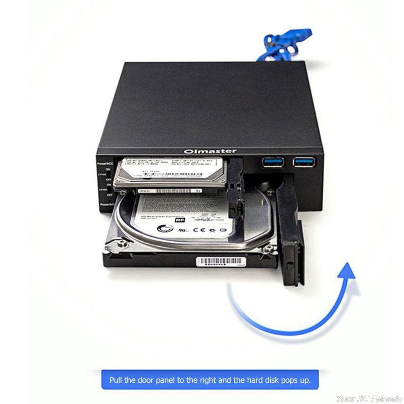 MR-6203 2.5/3.5&quot; Internal HDD SSD Case Box Dual USB Hard Disk Enclosure for PC C63A7HH300281 D02 21