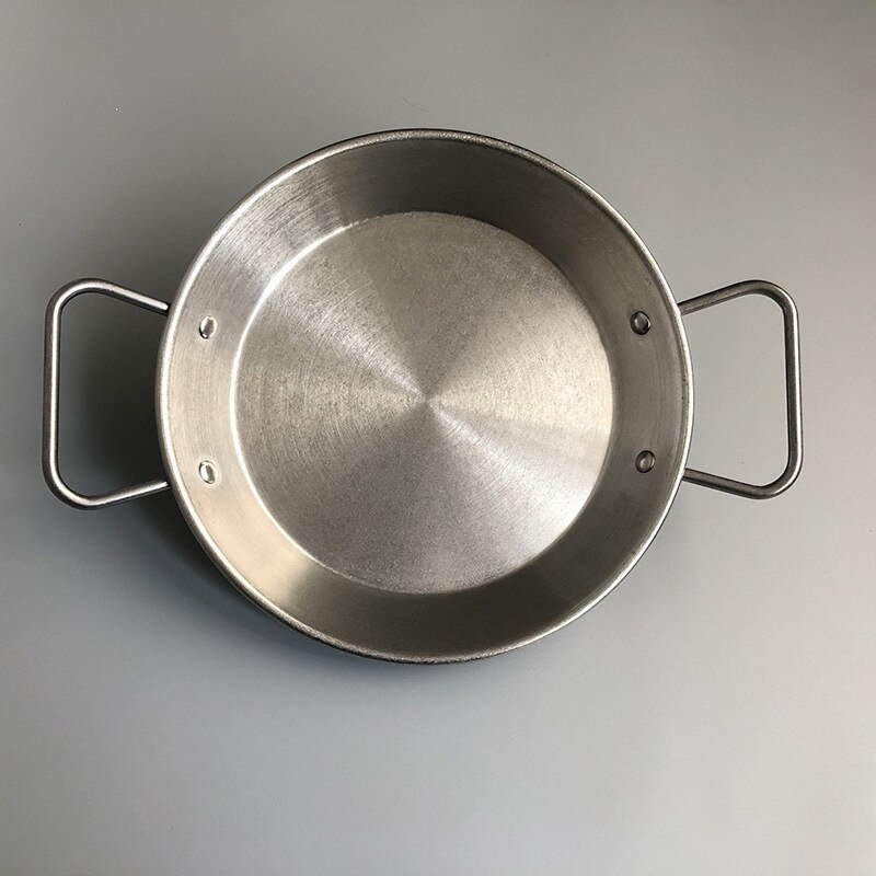 Stainless Steel Serving Platter Pan With Hand-grip Table Flat Dishes 8 Inches for Home Restaurant Dishwasher Safe: Silver / 8 inches