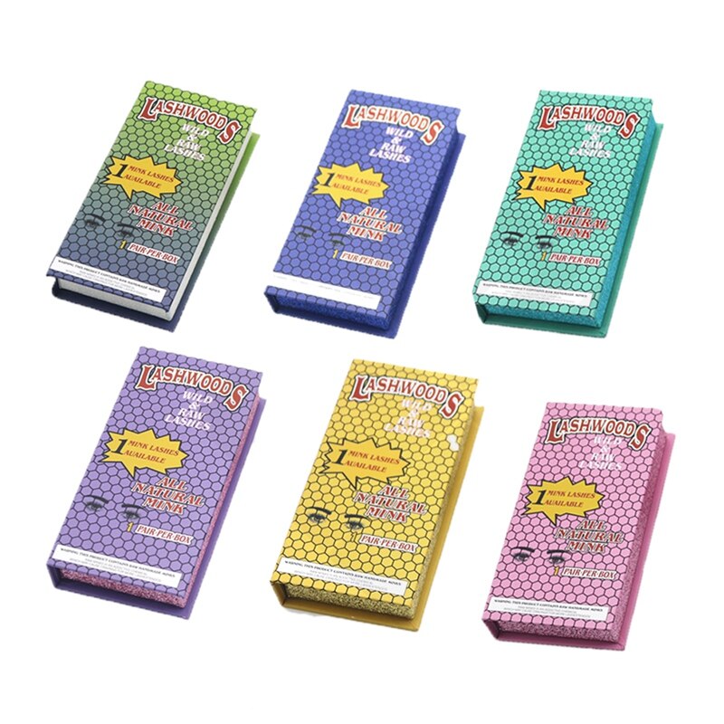 5Pcs Eyelash Packaging Empty Lashes Box With Clear Tray Rectangle Lash Cases Lash Boxes Packaging