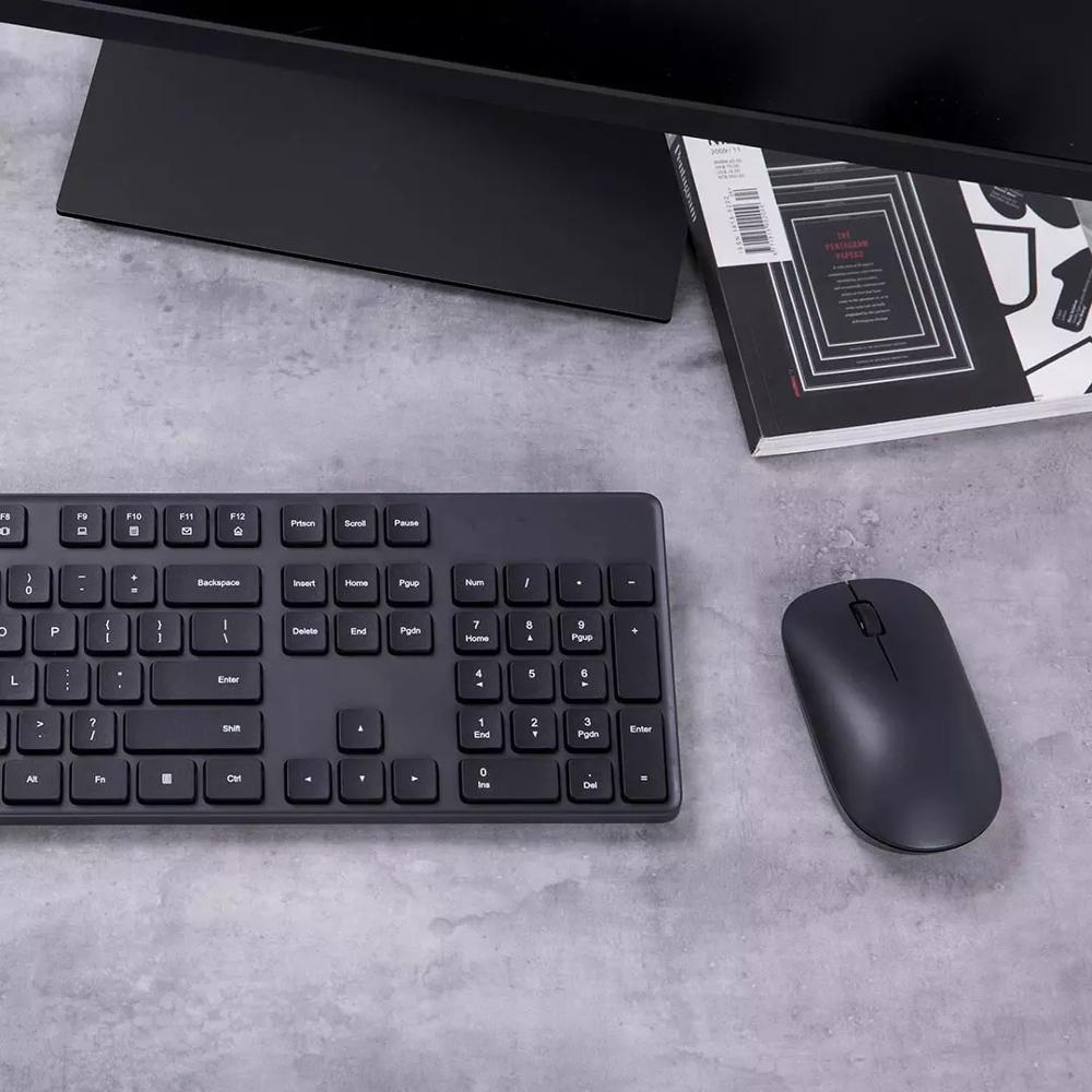 Original Xiaomi teclado y ratón inalámbrico de oficina 104 teclas 2,4 GHz Windows PC Compatible con MAC teclado portátil USB