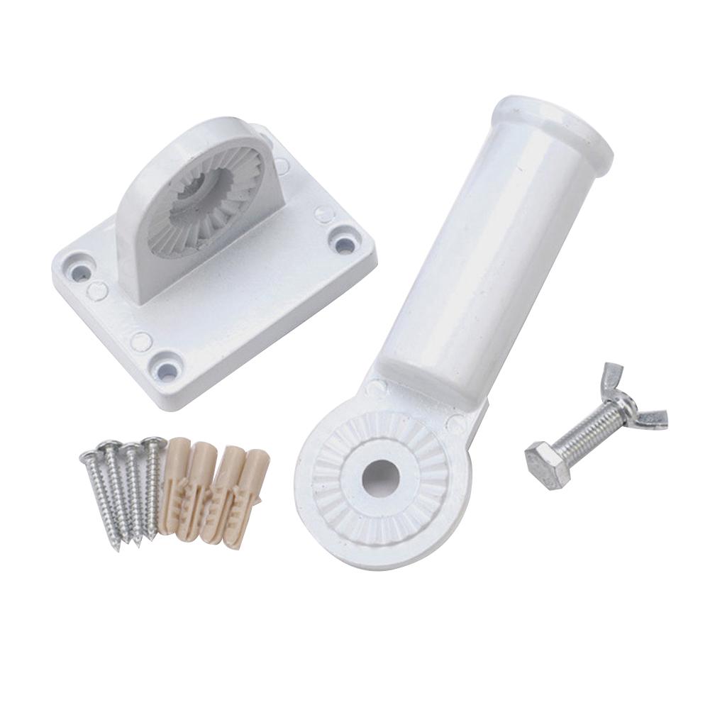 Adjustable 304 Stainless Steel Wall Mounted Flag Holder Windsock Base 2 Angle Flag Pole Mounting Flagpole Bracket