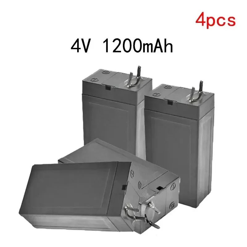PURFIELD 4V Batteria al piombo 1200mAh Batterie ricaricabili di accumulo Torce elettriche Lampada a LED Fari Scacciamosche elettrico: Rosso