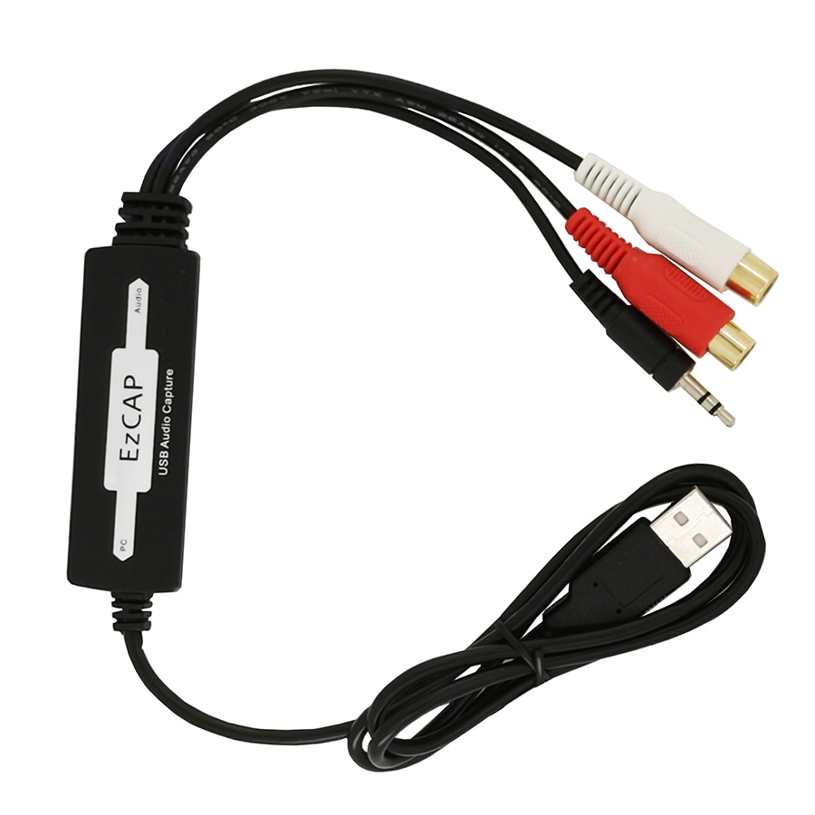Ezcap Usb Audio Capture Cassette Naar Cd/MP3 Converter MP3 Wma Wave Recorder Bewerken Audio Naar Digitale Rca R/L 3.5Mm Audio-ingang