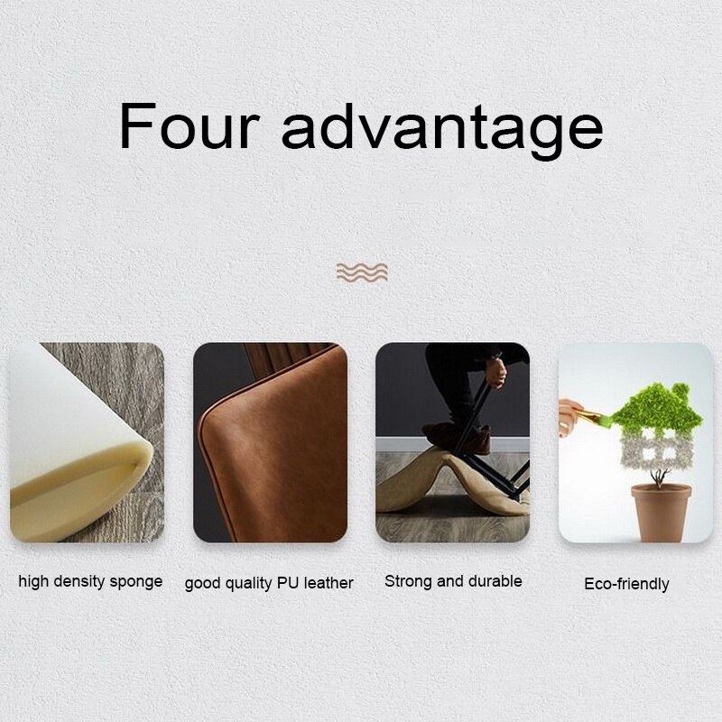 Dining chair metal with leather Dining chair