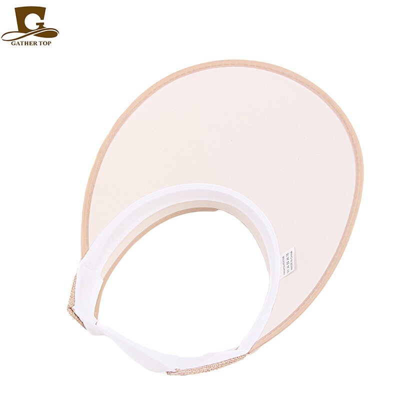 Women empty Top sun hat outdoor Summer Style hemp sports baseball cap Plastic Sun Visor Hat