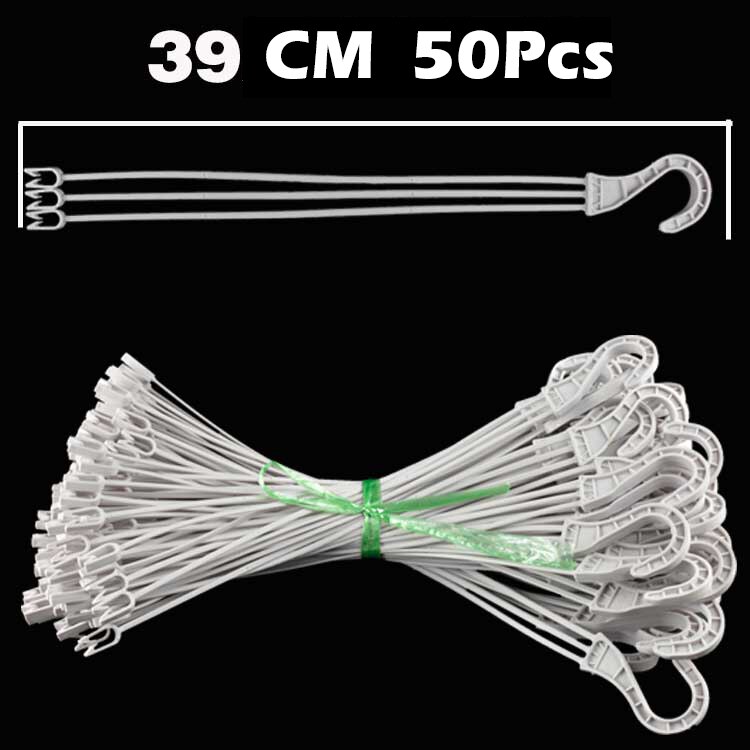 Colgador de macetas para plantas, accesorios para el jardín, 50/100 piezas, 24/36/39cm: White 39cm-50pcs