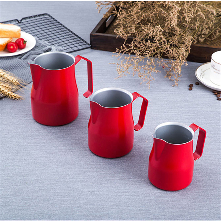 350/550Ml Italiaanse Koffie Pitcher Rvs Melkkan Opschuimen Werper Pull Bloem Cup Espresso Voor Barista