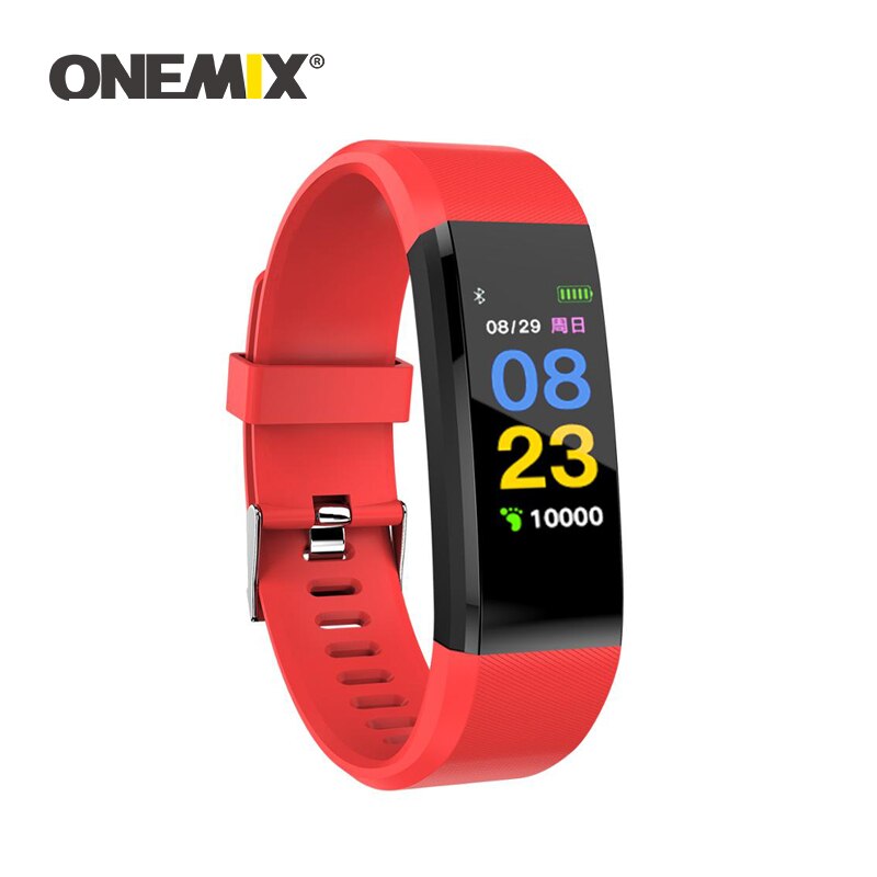 ONEMIX sport Contapassi Braccialetto Intelligente per Il fitness Passo Contatore Impermeabile Inseguitore di fitness Pedometro Compatibile Misuratore di Pressione Sanguigna Monit