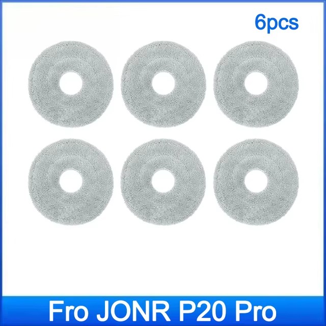 Accessoires de remplacement pour aspirateur (JONR P20 PRO), pièces: sac à poussière en tissu de vadrouille, accessoires de brosse latérale: Gris clair