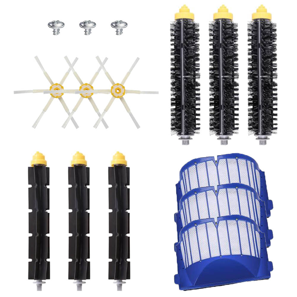 Kit de reemplazo de cepillos/filtros Hepa para iRobot Roomba serie 600, 610, 620, 630, 650, 660, piezas de limpiador al vacío, accesorios: SMT113