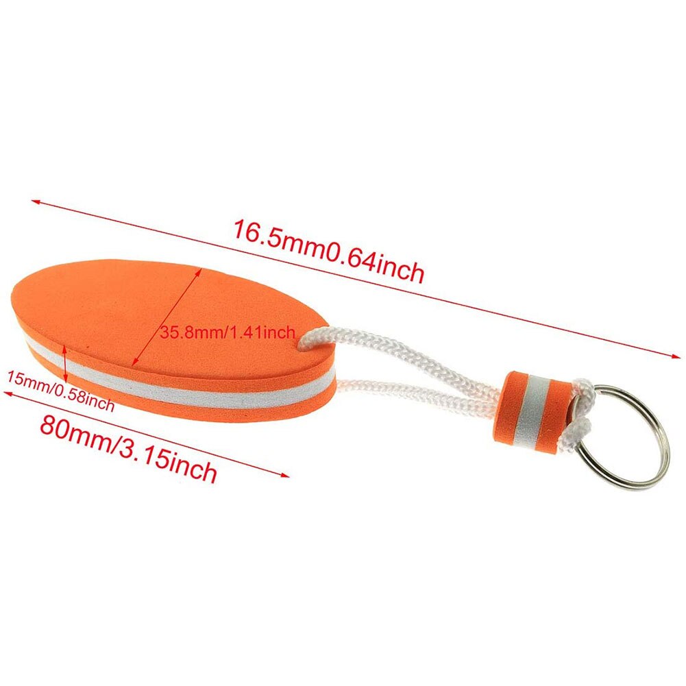 4PCS EVA+Stainless Steel Floating Key Ring Kayak Keychain Buoyant Keyring Marine Sailing Float Keys Buckle Rowing Boats Tools