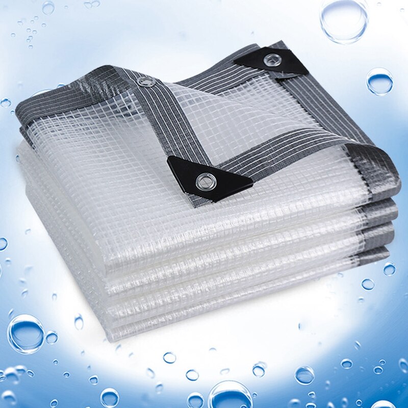 Przezroczyste pogrubienie pcv przeciwdeszczowe plandeki strona główna balkon taras tkanina z siateczki lato ogród kwiaty sukulenty parasol przeciwsłoneczny pułapka