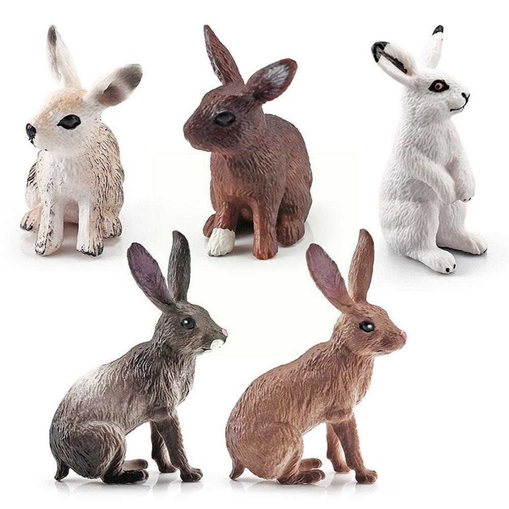 Simulation Forest Animal Rabbit Model Mini Farm Ranch Desktop Model Static Simulation Decoration Rabbit Decoration Hare B9e7
