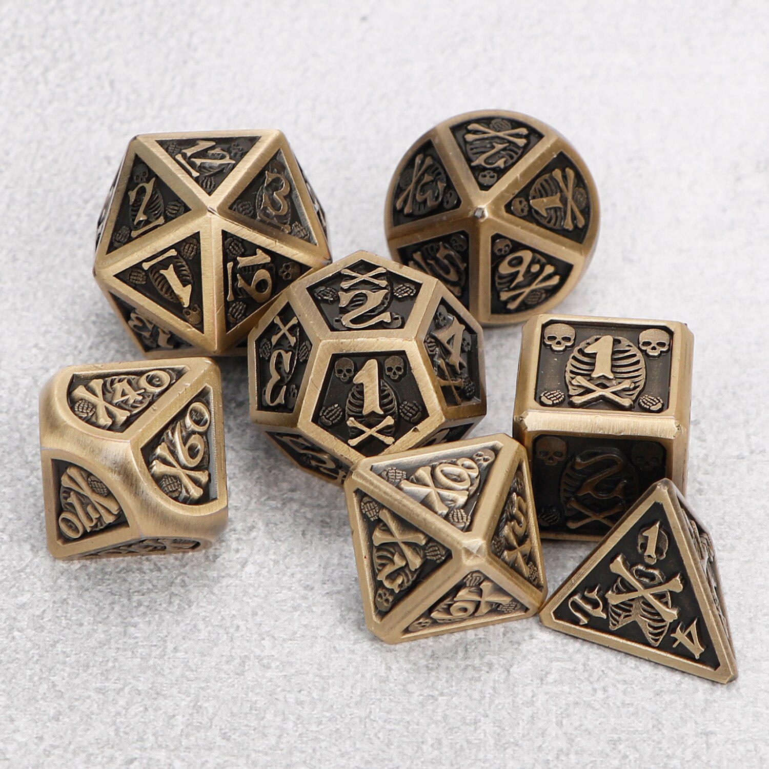 Mdn dés métal mdn jeu de dés solide métal polyèdre D & D dés TRPG jeux jeu de société dés donjon et Dragon d20 mdn dés mdn: TP14