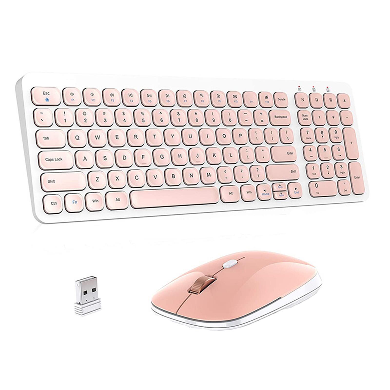 2.4 Ghz Wireless Keyboard Gaming Muis Sets Stille Ultra Dunne Pc Toetsenbord 1600 Dpi Draadloze Muis Voor Laptop Pc Games клавиатура