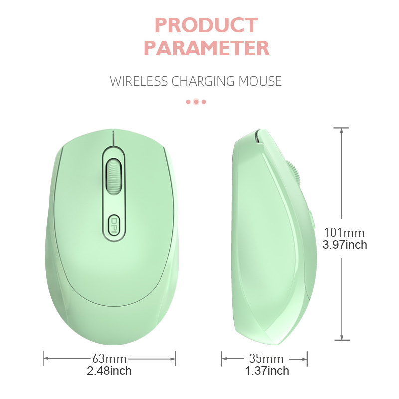 2.4G Wireless Mouse Battery Macaron Multicolor Portable Ergonomic Gaming Mouse Wireless Computer Mause Mute Mouse For Laptop PC