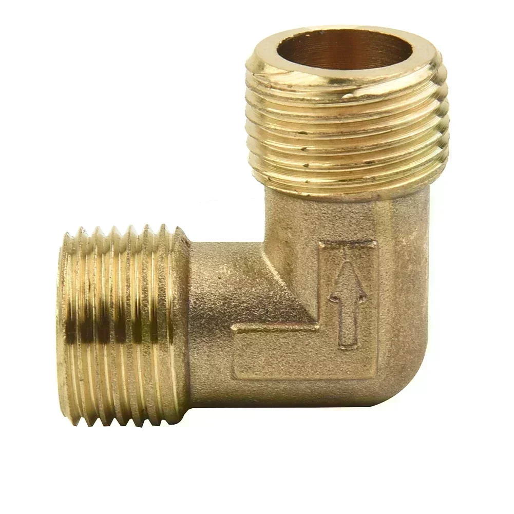 Air Compressor Fittings Brass Equal Male Elbow Connector 16.5mm Male To Male Thread Check Valve Elbow Coupler Air Tools Parts