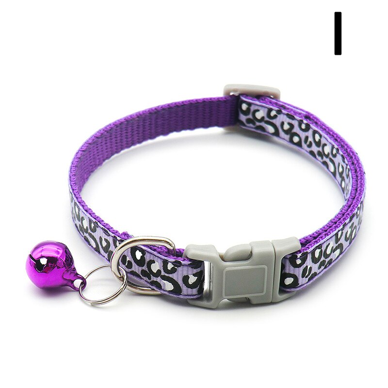 gato leopardo perro Collar de hebilla ajustable perro de dibujos animados mascotas collares lleva gato Pet Id etiqueta accesorios Animal productos: I
