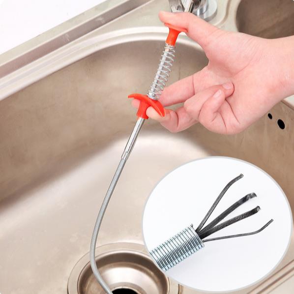 Spring Pipe Dredging Tools Drain Snake Drain Cleaner Clog Remover Cleaning Tools Home Kitchen Sink Gutter Cleaner Extention Rod