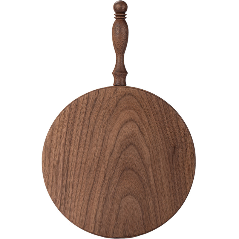 Tabla de cortar de nogal, utensilios de cocina de doble cara, francés, vintage, madera maciza, pan, postre, fruta, bistec