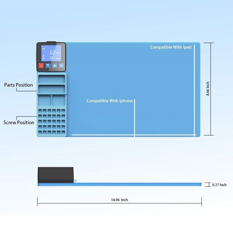 Heizung Pad LCD Bildschirm Separator Öffnung für iPhone iPad Samsung Bildschirm trennen Maschine Tablette PC Separator