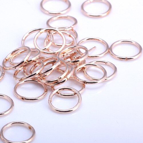 OlingArt Open Jump Ring 5mm/6mm/7mm/8mm/10mm Link Loop Rose Gold DIY Jewelry Making Connector: 10mm  90pcs RG