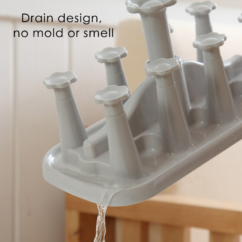 Drain Rack Cup Holder Drink Glass Bottle Storage Rack Stand Durable Plastic Pull-out Drain Cup Holders Kitchen Rack^1