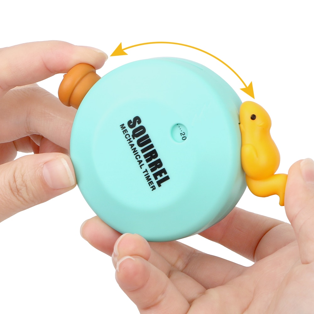 60 Minutes Kitchen Timers Magnet Cute Squirrel Practical Mechanical Timer Countdown Alarm Reminder Random Sent
