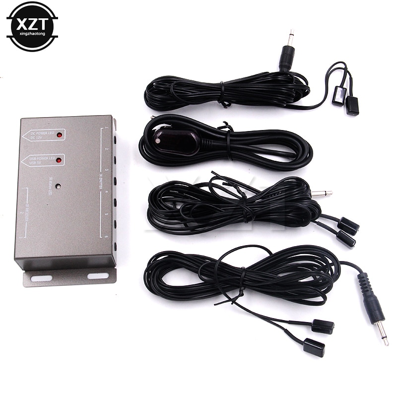 IR Infrared Remote Control Repeater Extender Kit 6 Emitters with 1 Receiver IR System newest