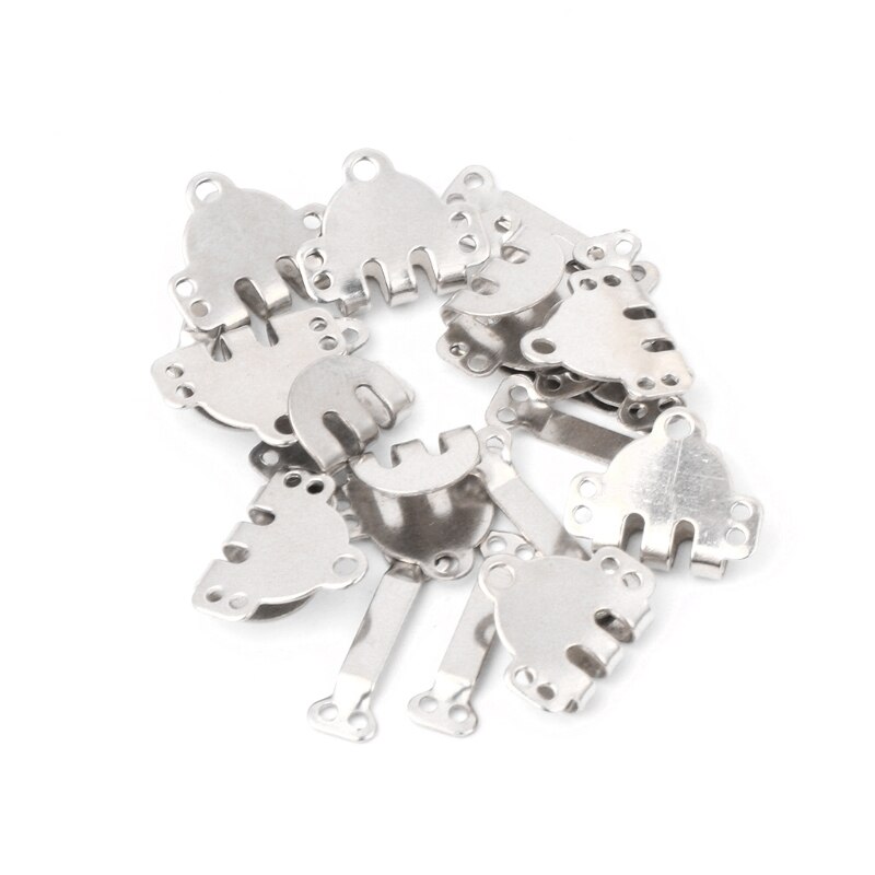 10x Trouser Skirt Hooks + Bars Fasteners For Suit Pants Extenders Tailor Sewing: 1.6cm LS