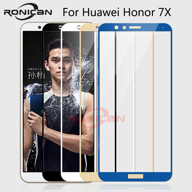 Voor Huawei Honor 7x Glas Gehard Voor Huawei Honor 7 X X7 Screen Protector Volledige Cover Op Honor 7x Glas Beschermende Film Case 9 H