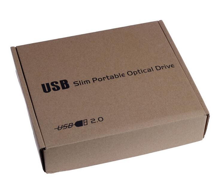 óptico óptica disco discos portátil USB 2,0 CD DVD-Rom SATA cubierta externa Slim para ordenador portátil