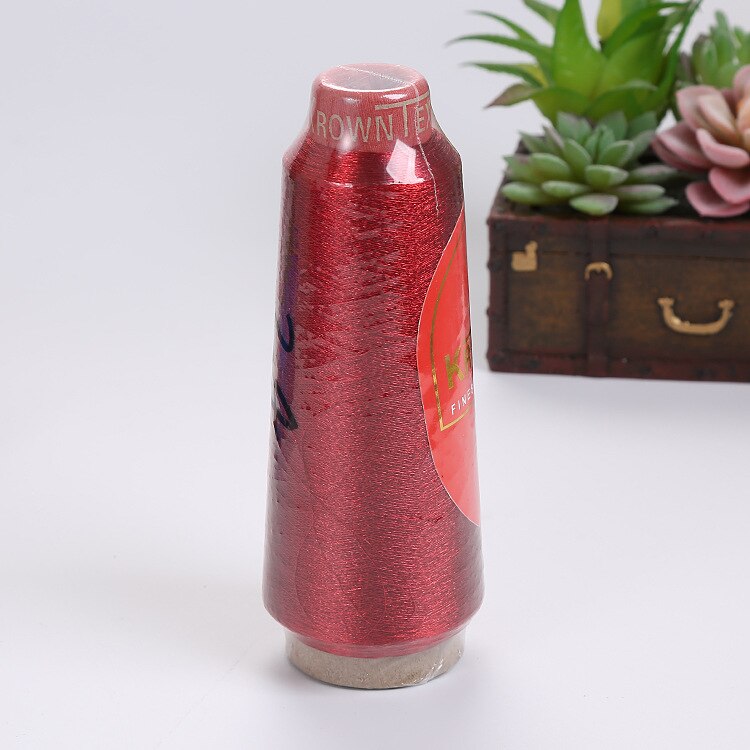 Polyester Sewing Thread Bright Silk Gold Thread Silver Thread Computer Embroidery Cross Stitch Diy3600m Volume: gules