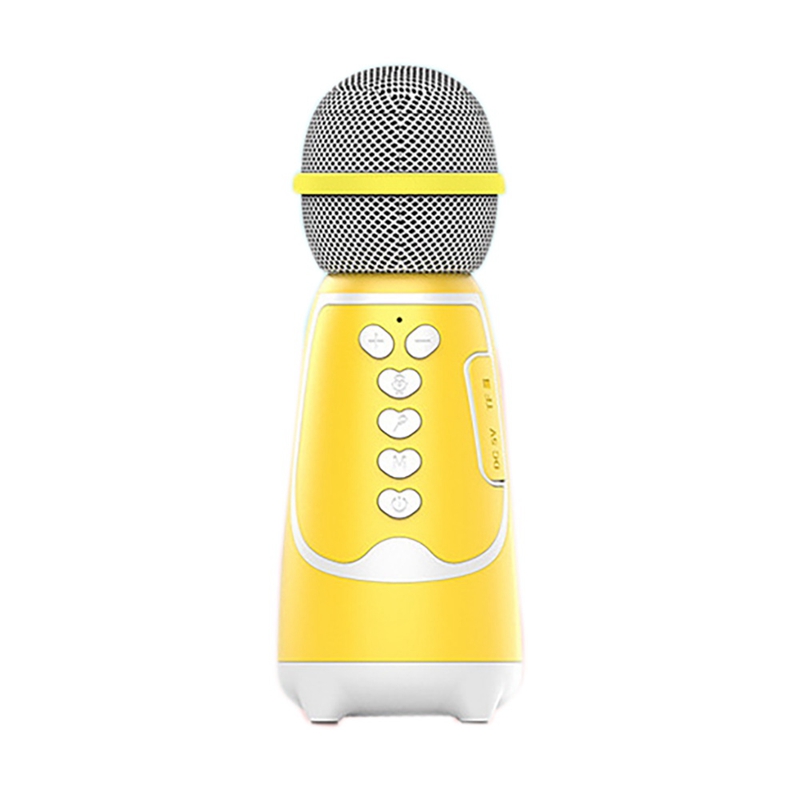 Bluetooth-funkmikrofon, tragbares handmikrofon für karaoke, live-partys und gesang auf mobiltelefonen: Gelb
