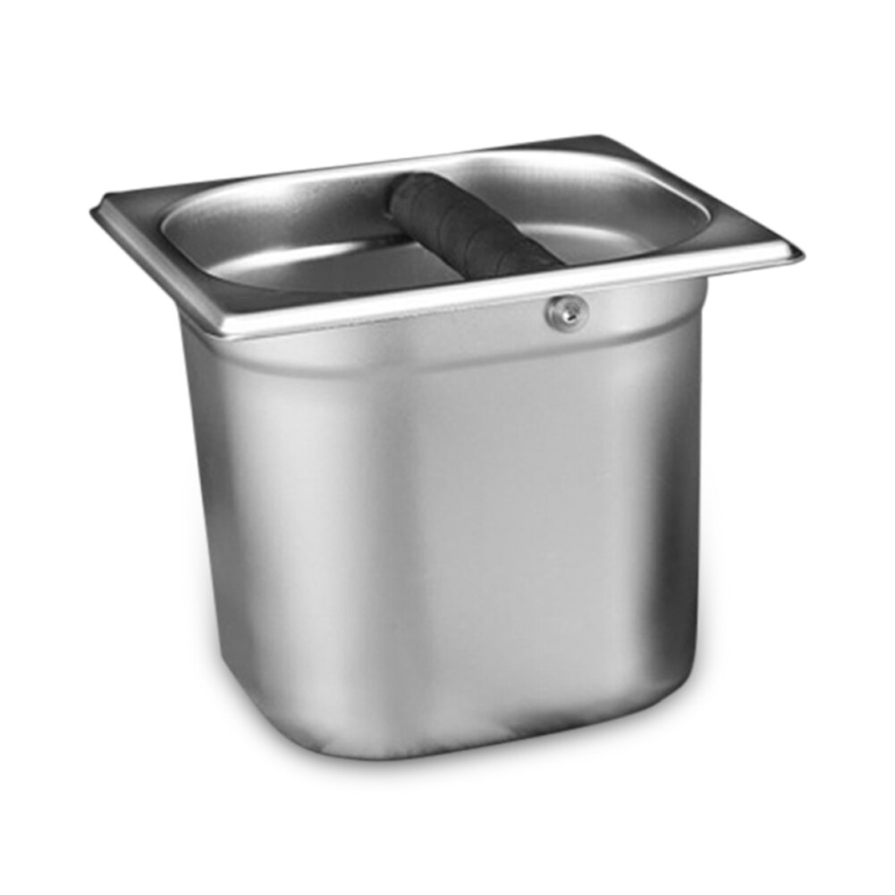 Caja portátil de acero inoxidable para residuos de café en polvo, contenedor de reciclaje de café molido para el hogar: 02