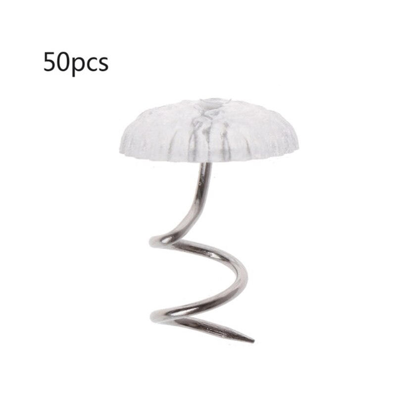 Pasador de cabeza de plástico para tapicería de sofá y silla, accesorios de protección de muebles, cabezal transparente, 10-50 piezas