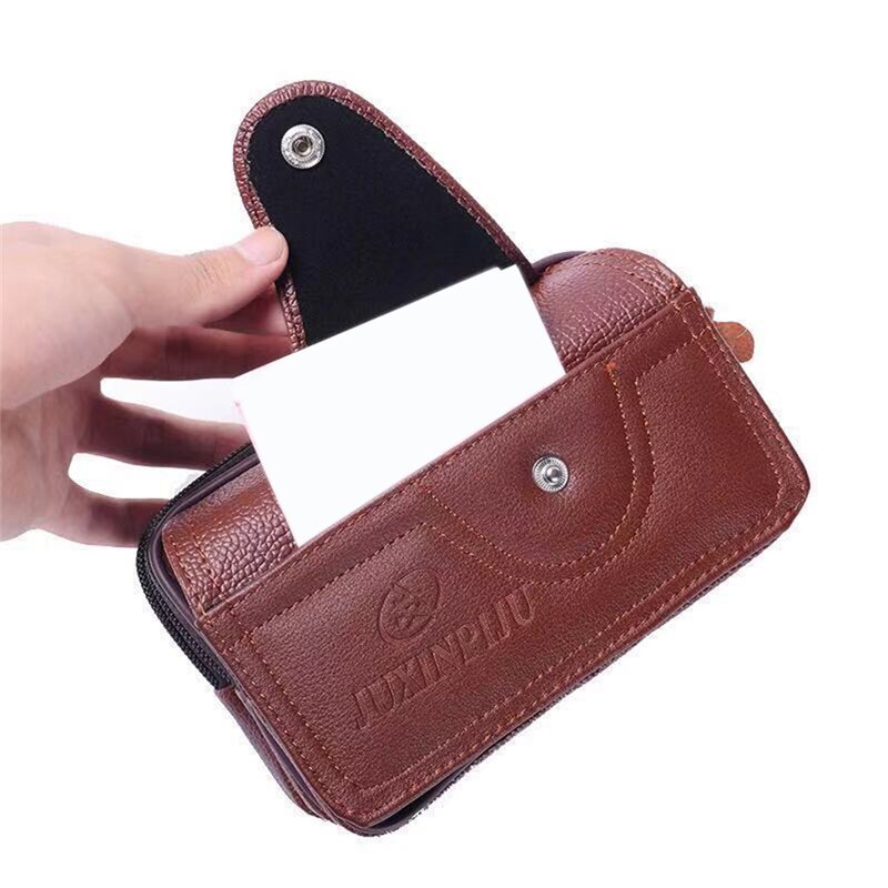 Pu Jahrgang Taille Pack Multi-Funktion Telefon Münze Taille Tasche Jahrgang unisex sterben Gürtel Ich bin Freien Kleine Brieftasche Männer frauen