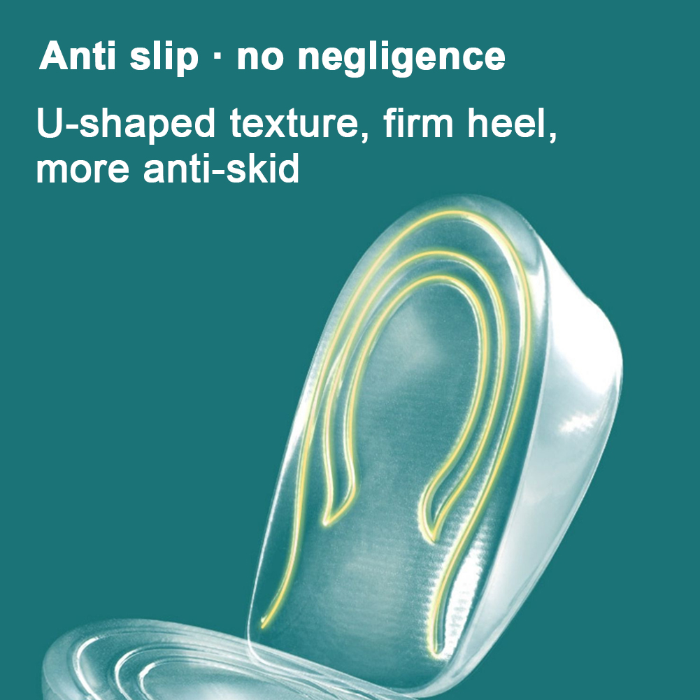 Silikon-Gel-Einlegesohle zur Erhöaufgehängt der Höer, Fersenhebeinsätze, Schuh- und Fußpflegeschutz, elastisches Kissen, Fußgewölbe-Stützeinlage für unisex