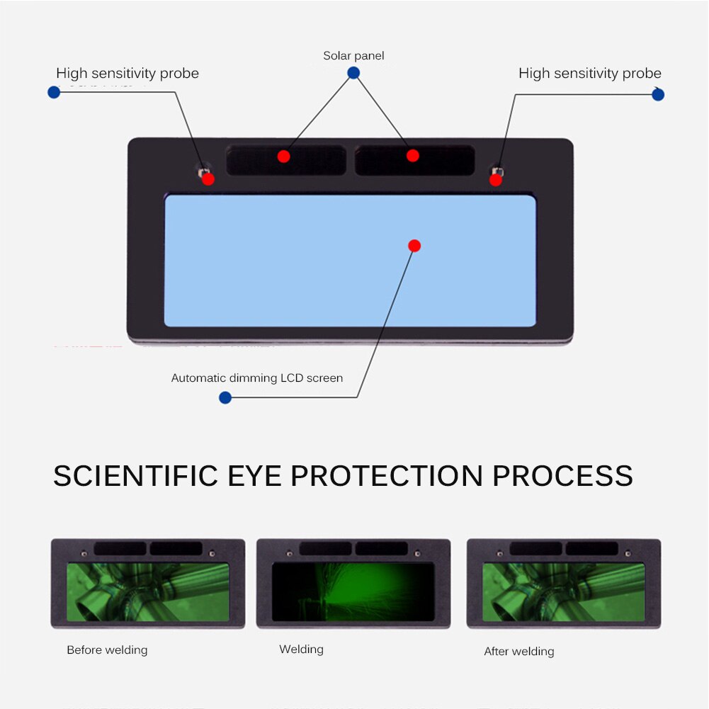 Gafas de soldadura con oscurecimiento Solar automático, gafas protectoras de seguridad para soldar con oscurecimiento automático, color negro, antideslumbrantes, 1 ud.
