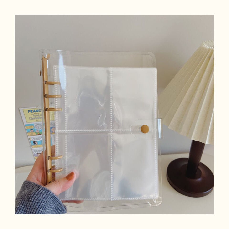 Glitter Transparante Koreaanse Leuke Ring Binder Notebook Tijdschriften Losbladige 3 Inch Kaart Fotoalbum Opslag Boek School Briefpapier