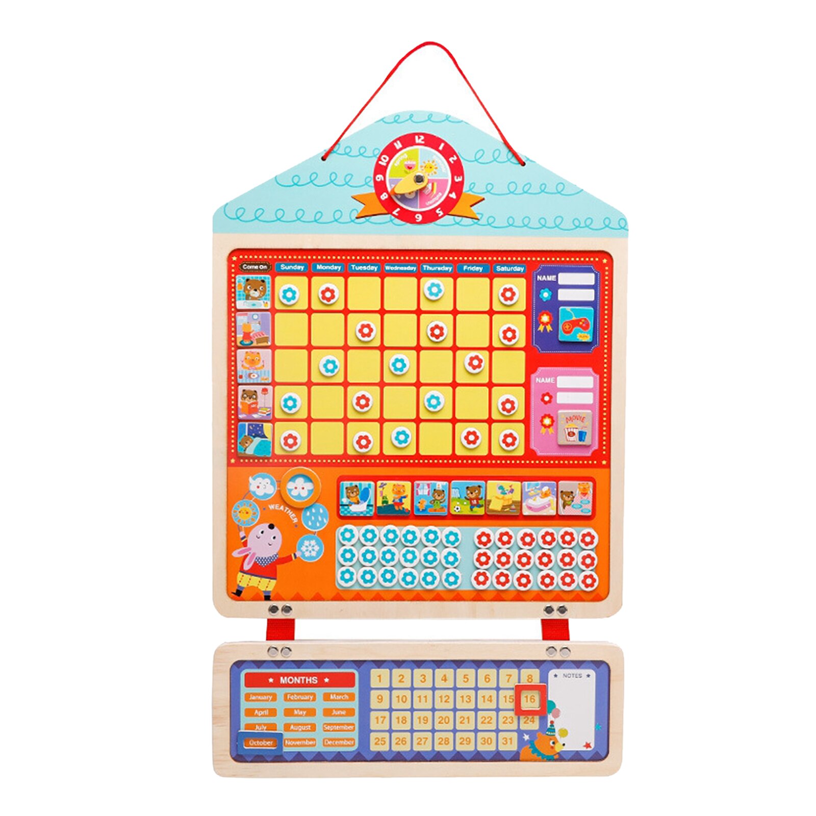 Mijn Magnetische Kalender Beloning Sticker Tijd Vel Leren Plan Goede Gewoonten Zelfdiscipline Kids Schema Voorschoolse Speelgoed