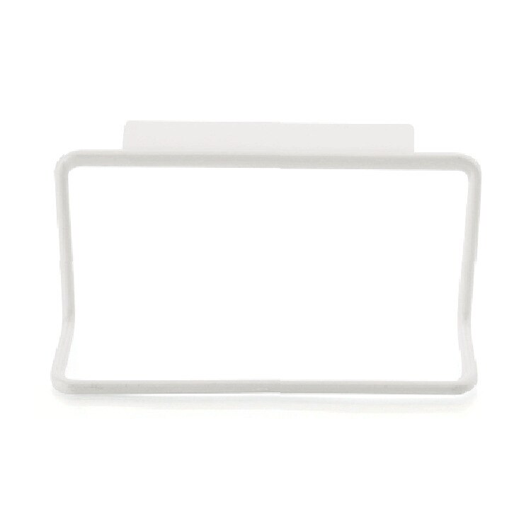 Towel Rack Hole-Free Seamless Bathroom Towel Rack Cabinet Door Back Rag Rack Hanger Shelf Household Items For kitchen: White