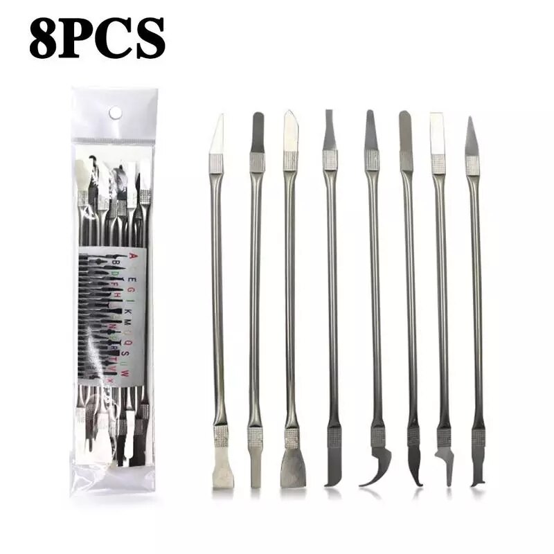 Ferramentas De Reparo Do Telefone 8 in 1 IC Chip Repair Thin Tools Set To Remove For Mobile Phone Computer Laptop Chip Repair: 8 in 1