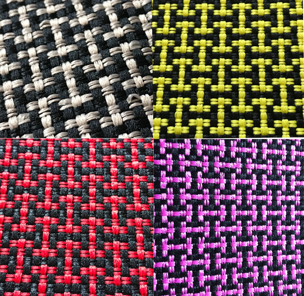 WHITE/BLACK KEVLAR FABRIC FOR DOOR PANEL RACING SEATS SPORT WILDCAT TOMCAT 1 YARD (1m x 1.5m)