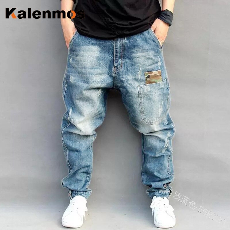 Jeans Mannen Potlood Harembroek Solid Herfst Winter Ljean Hip Hop Goth Punk Kleding Vriendje Plus Size Denim Broek Streetwear