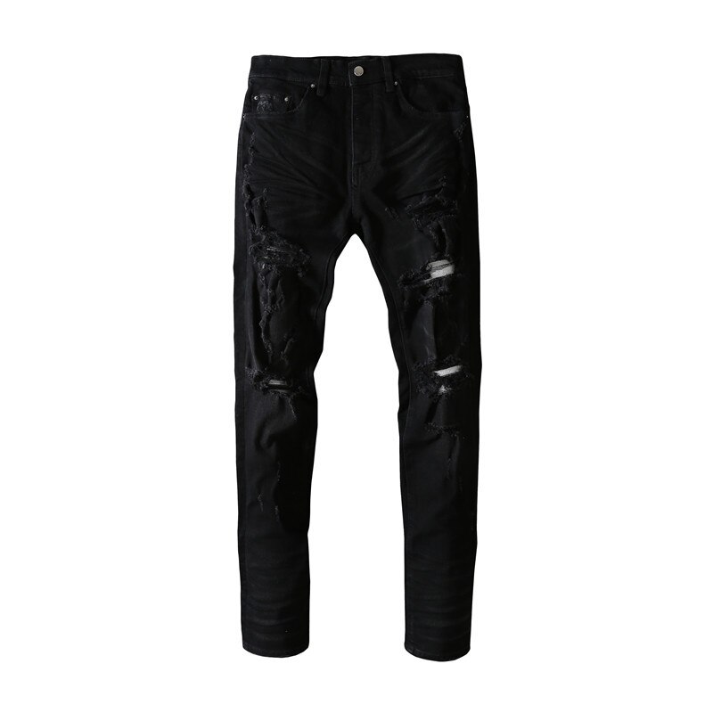 Pantalones vaqueros rasgados para hombre, jeans fi... – Grandado