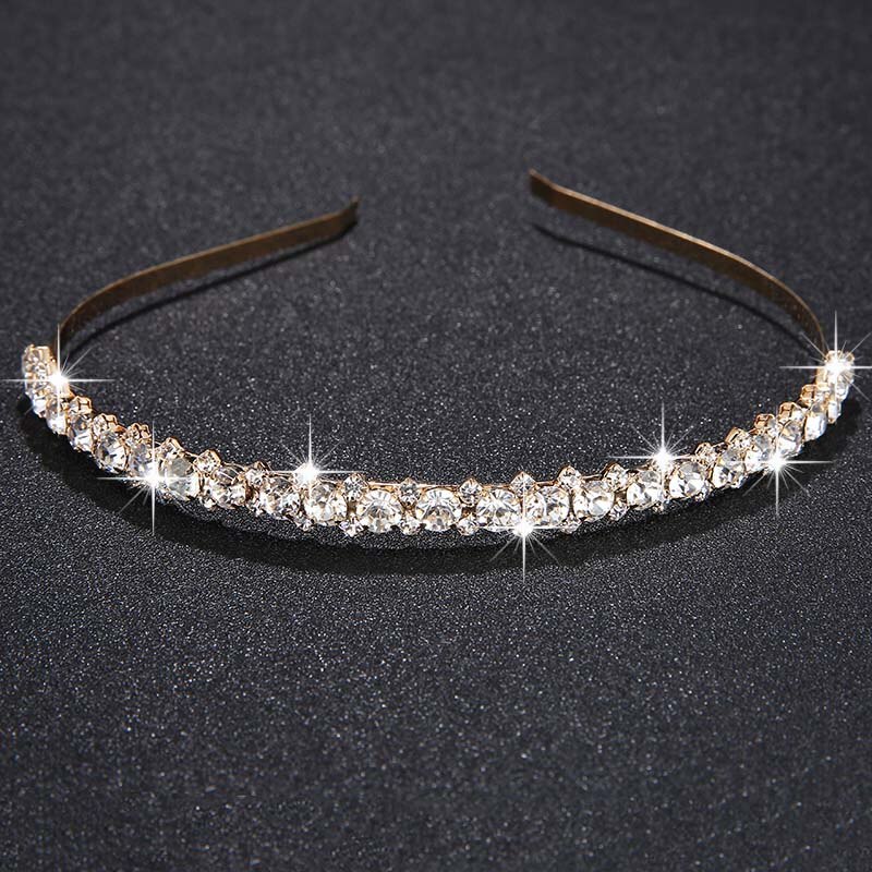 Vendita calda di Cristallo Perle Della Lega Diademi e Corone Da Sposa Copricapo Da Sposa Accessori Per Capelli Gioielli Bride'Tiaras Hairbands: TS-J739-G